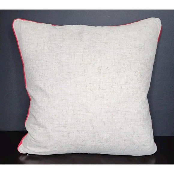 Saro Lifestyle Jolly Snowman Down Filled Christmas Winter Throw Pillow 16 x 16 - Picture 4 of 8